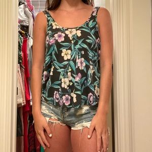 American Eagle Aloha Printed Tank Top